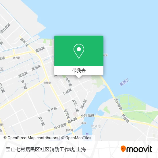 宝山七村居民区社区消防工作站地图