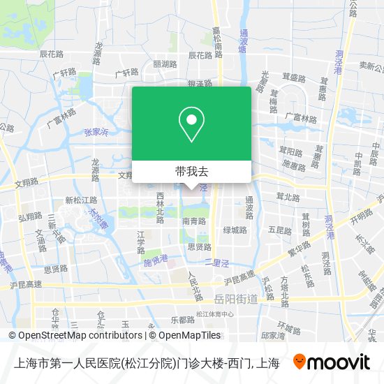 上海市第一人民医院(松江分院)门诊大楼-西门地图