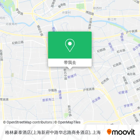 格林豪泰酒店(上海新府中路华志路商务酒店)地图