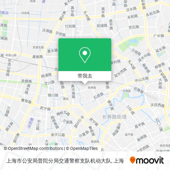 上海市公安局普陀分局交通警察支队机动大队地图