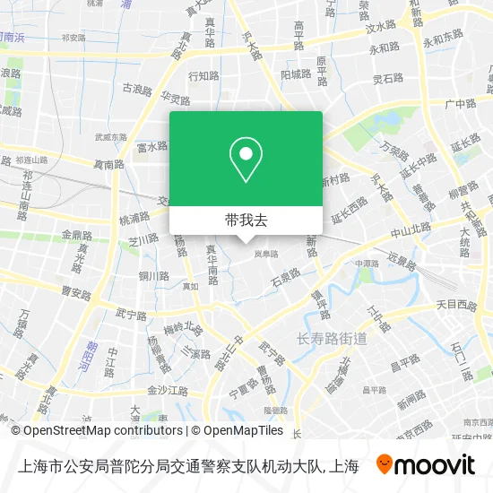 上海市公安局普陀分局交通警察支队机动大队地图