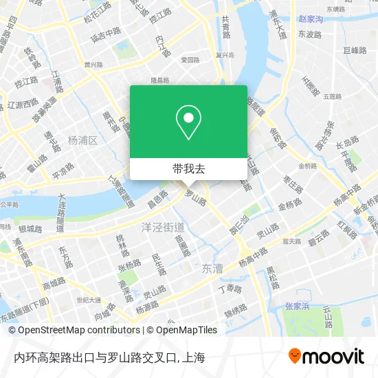 内环高架路出口与罗山路交叉口地图