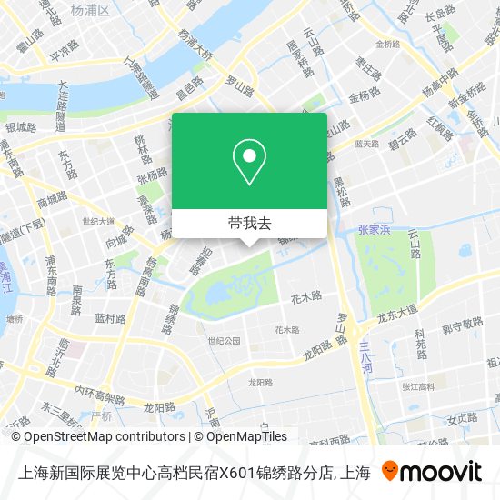 上海新国际展览中心高档民宿X601锦绣路分店地图