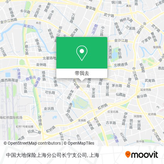 中国大地保险上海分公司长宁支公司地图
