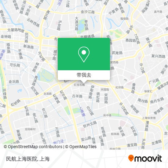 民航上海医院地图