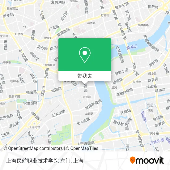上海民航职业技术学院-东门地图