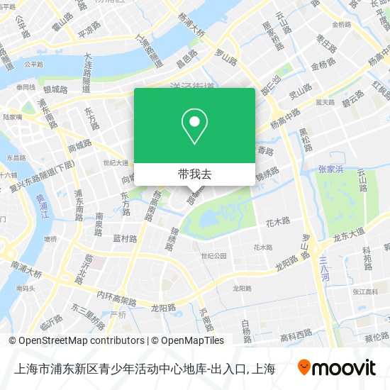 上海市浦东新区青少年活动中心地库-出入口地图