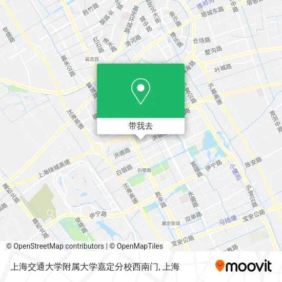 上海交通大学附属大学嘉定分校西南门地图