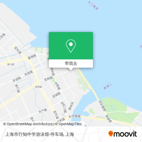 上海市行知中学游泳馆-停车场地图
