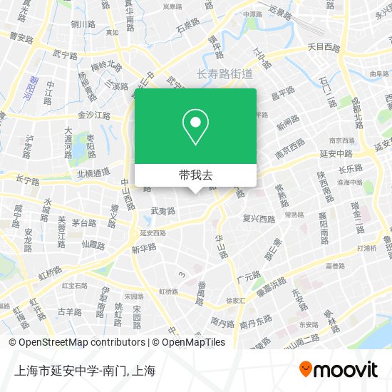 上海市延安中学-南门地图