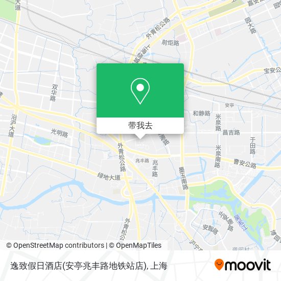 逸致假日酒店(安亭兆丰路地铁站店)地图