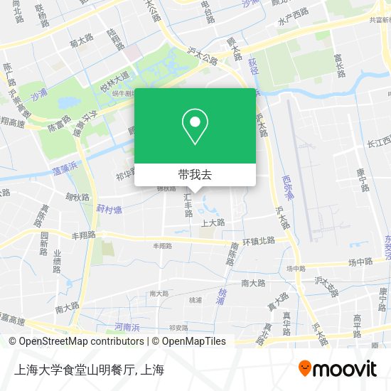 上海大学食堂山明餐厅地图