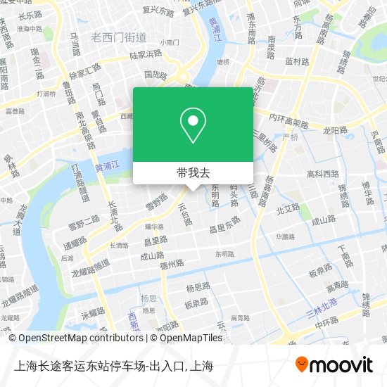 上海长途客运东站停车场-出入口地图