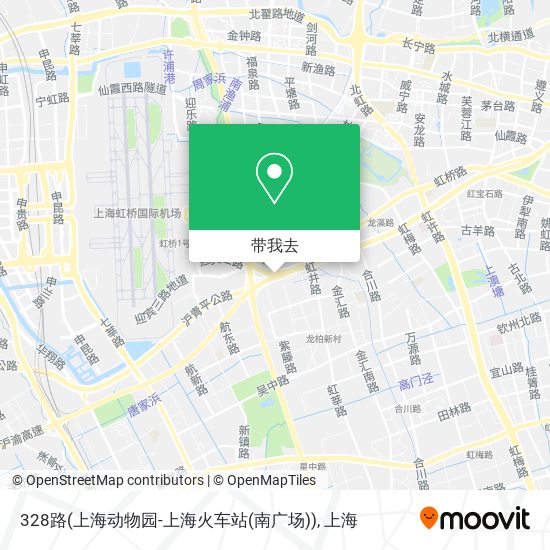 328路(上海动物园-上海火车站(南广场))地图