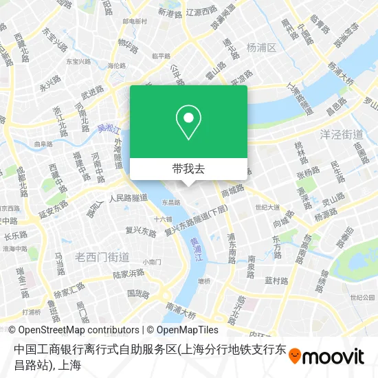 中国工商银行离行式自助服务区(上海分行地铁支行东昌路站)地图