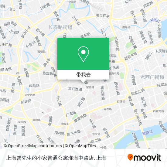 上海曾先生的小家普通公寓淮海中路店地图