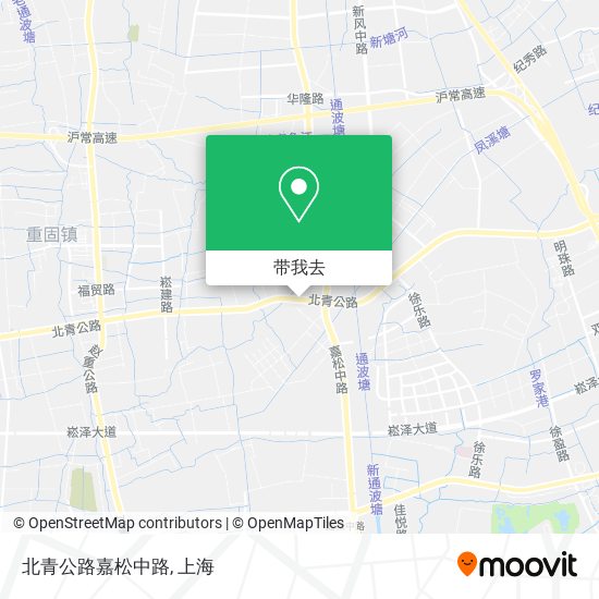 北青公路嘉松中路地图