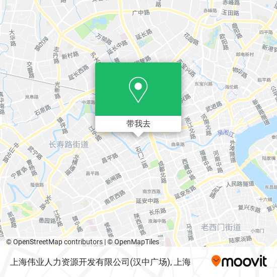上海伟业人力资源开发有限公司(汉中广场)地图