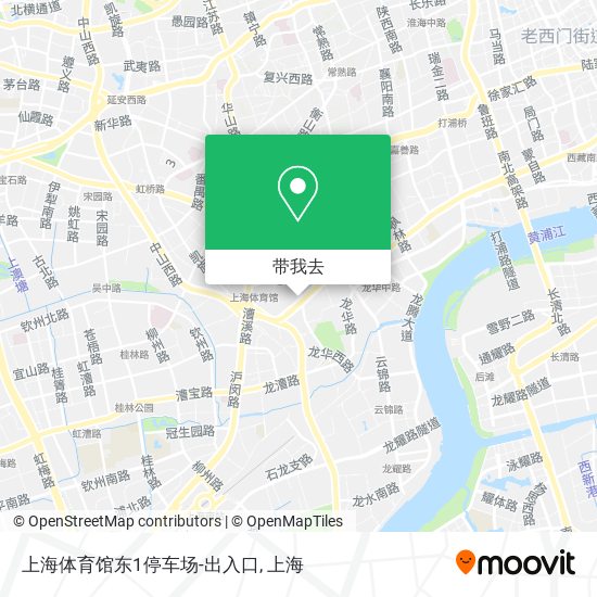 上海体育馆东1停车场-出入口地图