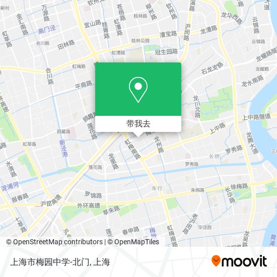 上海市梅园中学-北门地图