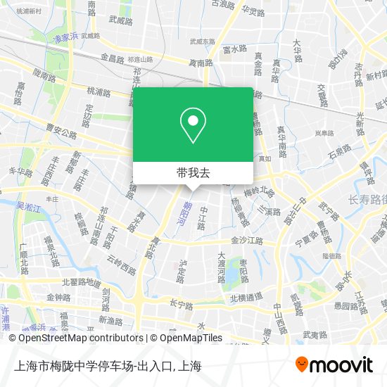 上海市梅陇中学停车场-出入口地图