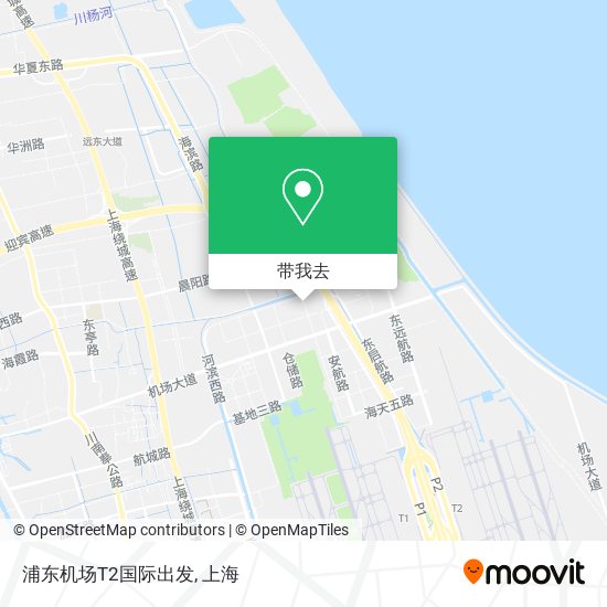 浦东机场T2国际出发地图