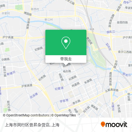 上海市闵行区曾昇杂货店地图