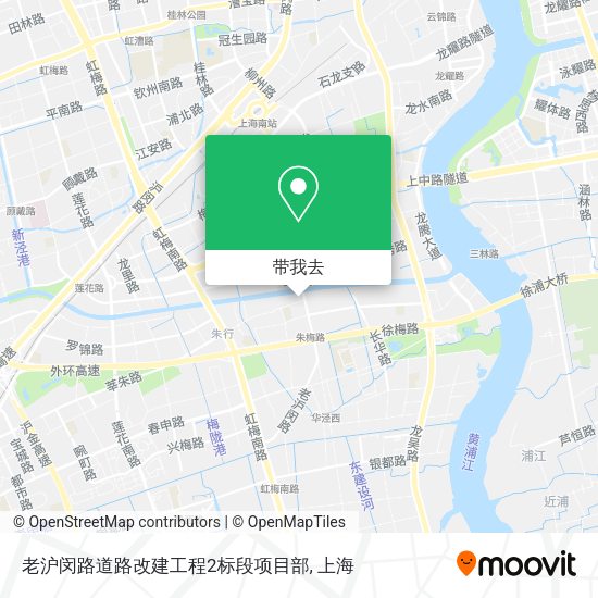 老沪闵路道路改建工程2标段项目部地图