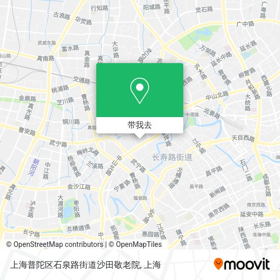 上海普陀区石泉路街道沙田敬老院地图