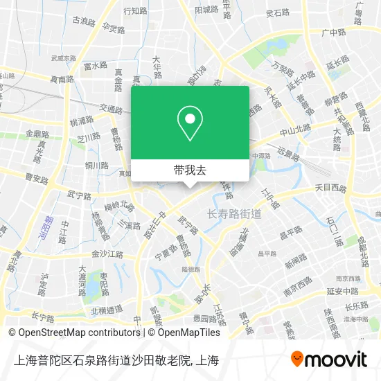 上海普陀区石泉路街道沙田敬老院地图