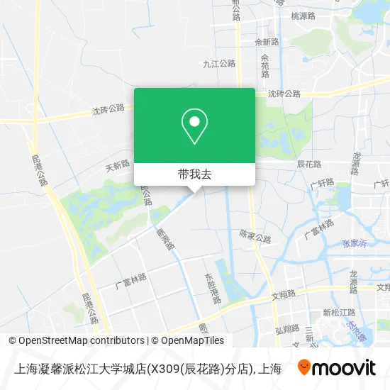 上海凝馨派松江大学城店(X309(辰花路)分店)地图