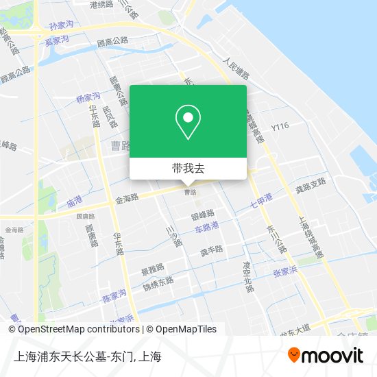 上海浦东天长公墓-东门地图