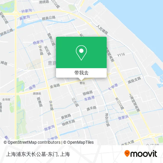 上海浦东天长公墓-东门地图