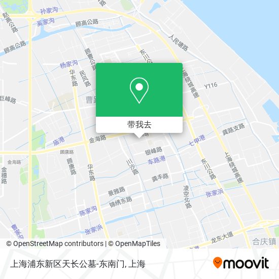 上海浦东新区天长公墓-东南门地图
