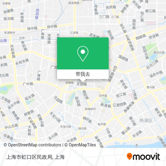 上海市虹口区民政局地图