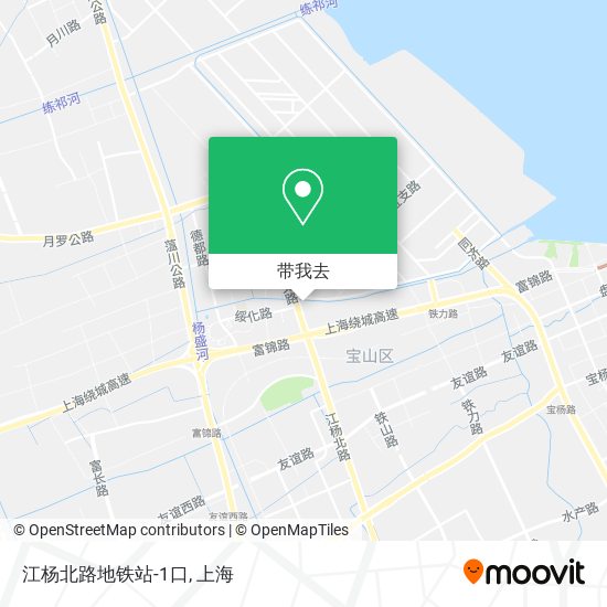 江杨北路地铁站-1口地图