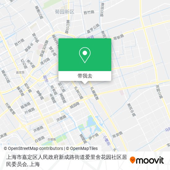上海市嘉定区人民政府新成路街道爱里舍花园社区居民委员会地图