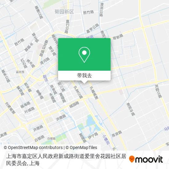 上海市嘉定区人民政府新成路街道爱里舍花园社区居民委员会地图