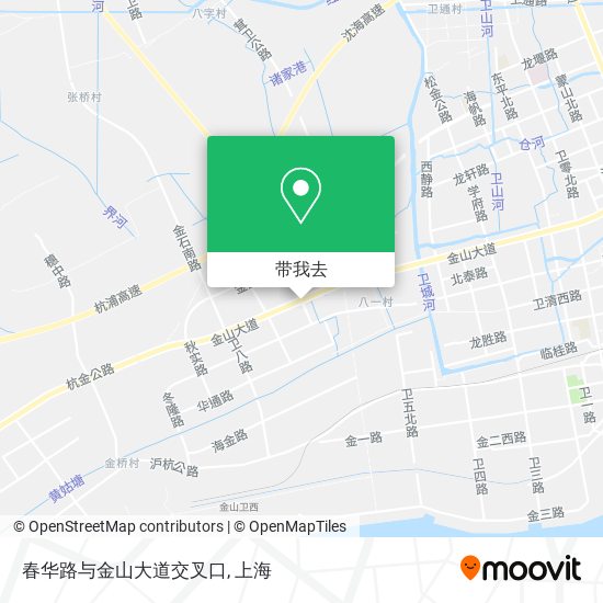 春华路与金山大道交叉口地图