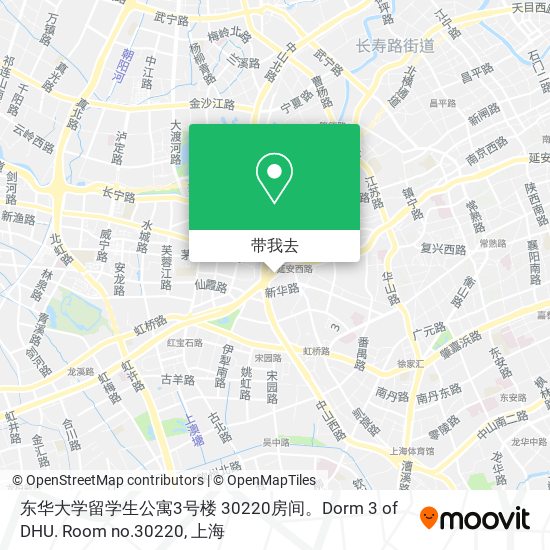 东华大学留学生公寓3号楼 30220房间。Dorm 3 of DHU. Room no.30220地图