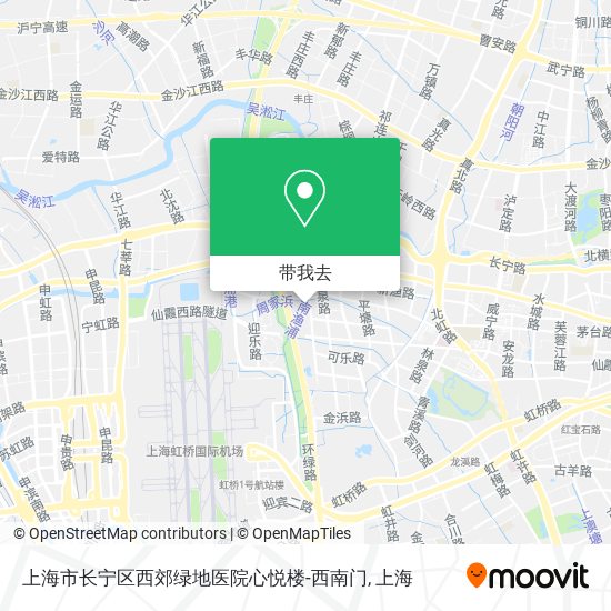 上海市长宁区西郊绿地医院心悦楼-西南门地图