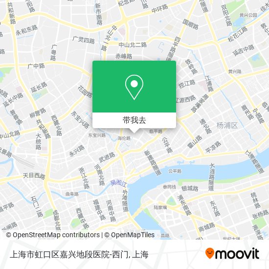 上海市虹口区嘉兴地段医院-西门地图