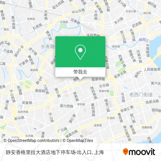 静安香格里拉大酒店地下停车场-出入口地图
