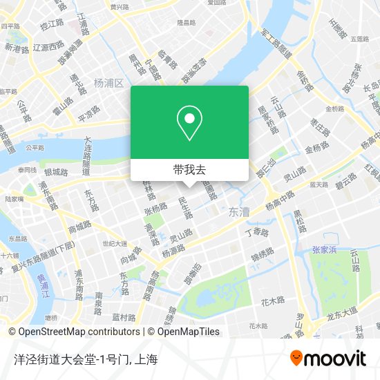 洋泾街道大会堂-1号门地图