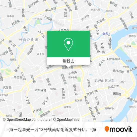 上海一起星光一片13号线南站附近复式分店地图