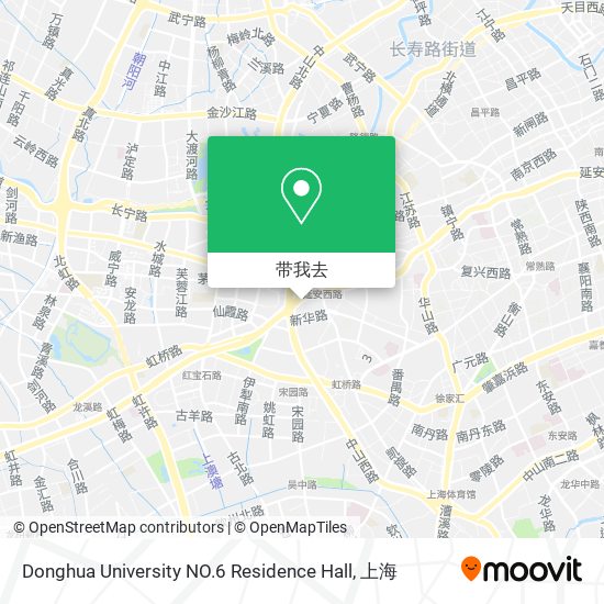 Donghua University NO.6 Residence Hall地图