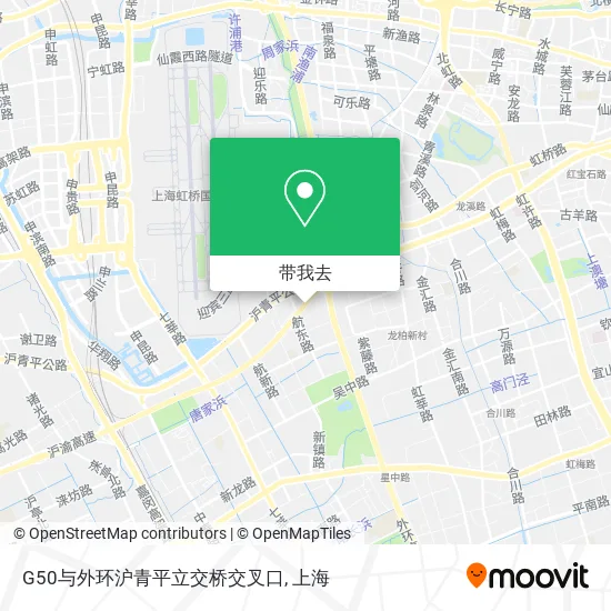 G50与外环沪青平立交桥交叉口地图