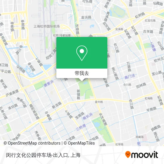 闵行文化公园停车场-出入口地图