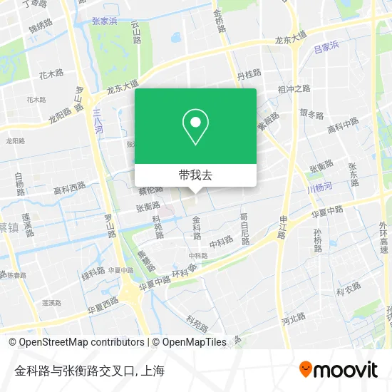 金科路与张衡路交叉口地图