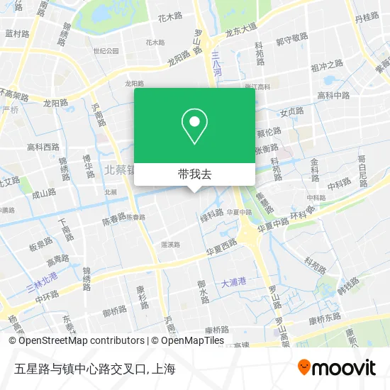 五星路与镇中心路交叉口地图
